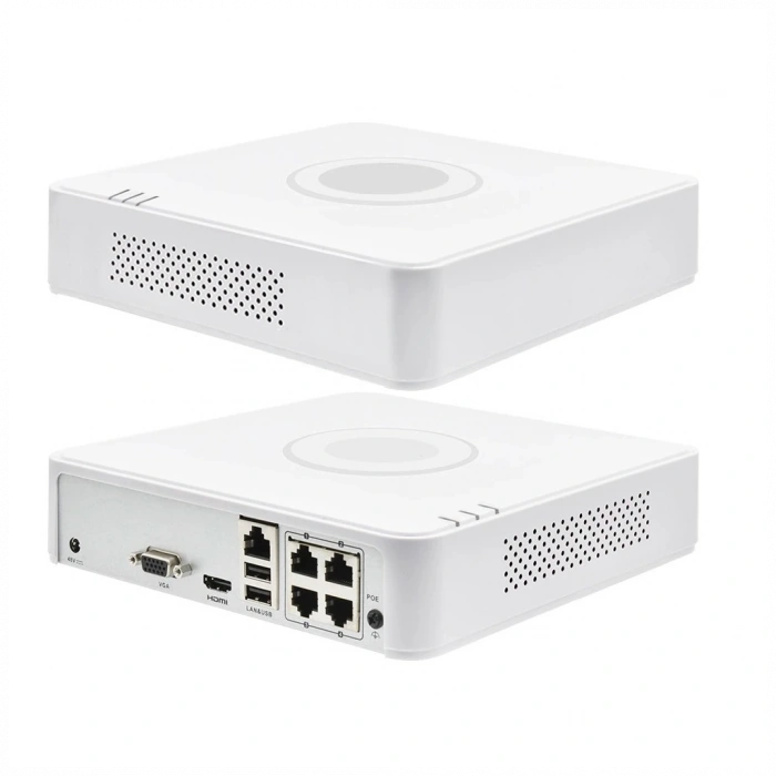 HIKVISION DS-7104NI-Q1/4P, 4Kanal PoE, 4Mpix, H265+, 1 HDD, UHD 1520P Kayıt, 40-60Mbps Bant Genişliği, NVR