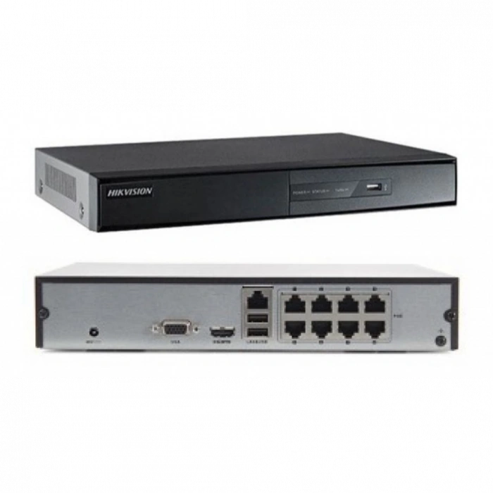 HIKVISION DS-7108NI-Q1/8P/M, 8Kanal PoE, 4Mpix, H265+, 1 HDD Desteği, 1520P Kayıt, 60Mbps Bant Genişliği, Metal Kasa, NVR