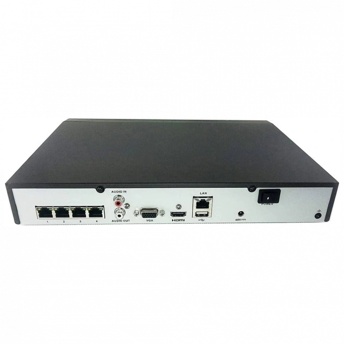 HILOOK NVR-104MH-C/4P, 4Kanal PoE, 8Mpix, H265+, 1 HDD Desteği, 1080P Kayıt, 80Mbps Bant Genişliği, NVR