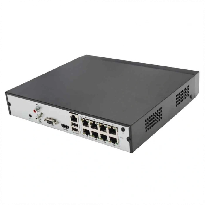 HILOOK NVR-108MH-C/8P, 8Kanal PoE, 8Mpix, H265+, 1 HDD Desteği, 1080P Kayıt, 80Mbps Bant Genişliği, NVR
