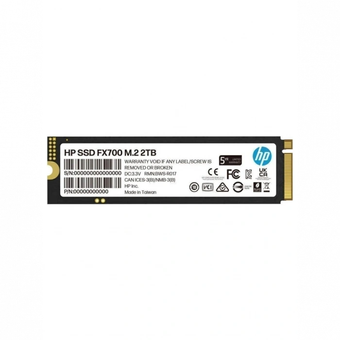 HP 8U2N5AA, FX700, 2TB, 7200/6200, Gen4, NVMe PCIe M.2, 3D NAND, SSD