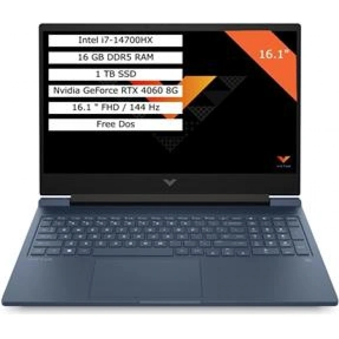 Hp 9J243EA Victus 16-r1041nt i7-14700HX 16G 1TB RTX4060 8GB 144 Hz 16.1 FHD FreeDOS Notebook