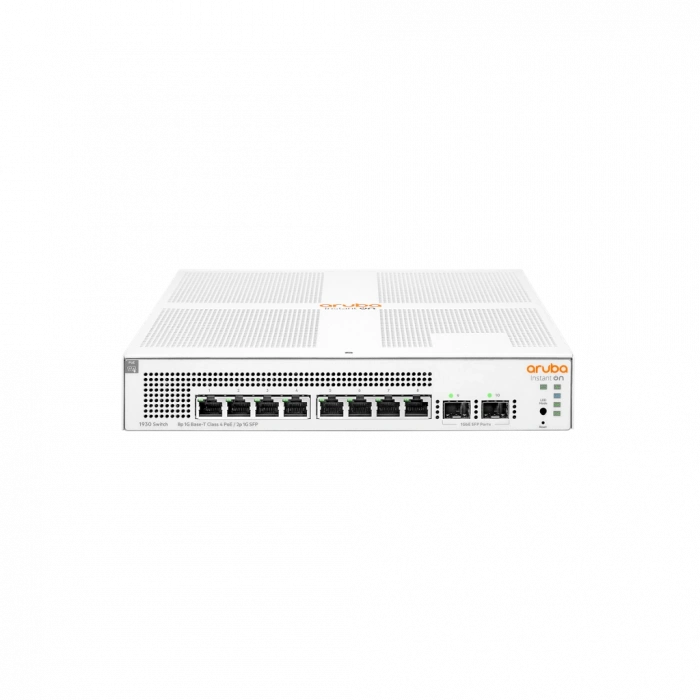 HP Aruba Instant On, JL681A, 1930-8G, 8Port, GigaBit, PoE 124W, 2 Port Gigabit SFP, Yönetilebilir, Rack Mount Switch