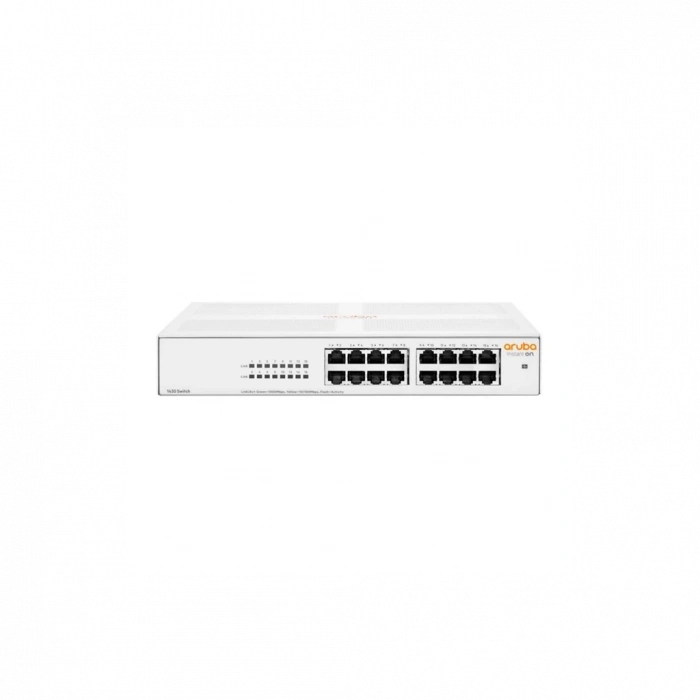 HP Aruba Instant On, R8R47A, 1430-16G, 16Port, GigaBit, Yönetilemez, Masaüstü Switch