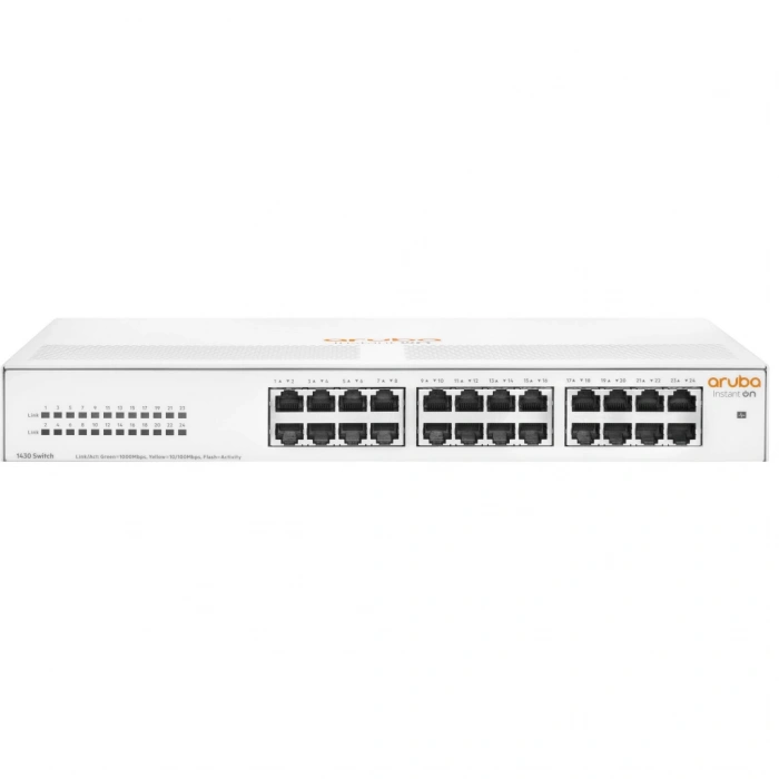 HP Aruba Instant On, R8R49A, 1430-24G, 24Port, GigaBit, Yönetilemez, Rack Mount Switch