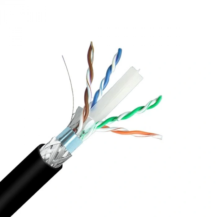 INCA CAT6 S/FTP 23AWG Siyah 500m Makara Outdoor Makaralı LSZH Kablo 0.50mm ICAT6-500AG