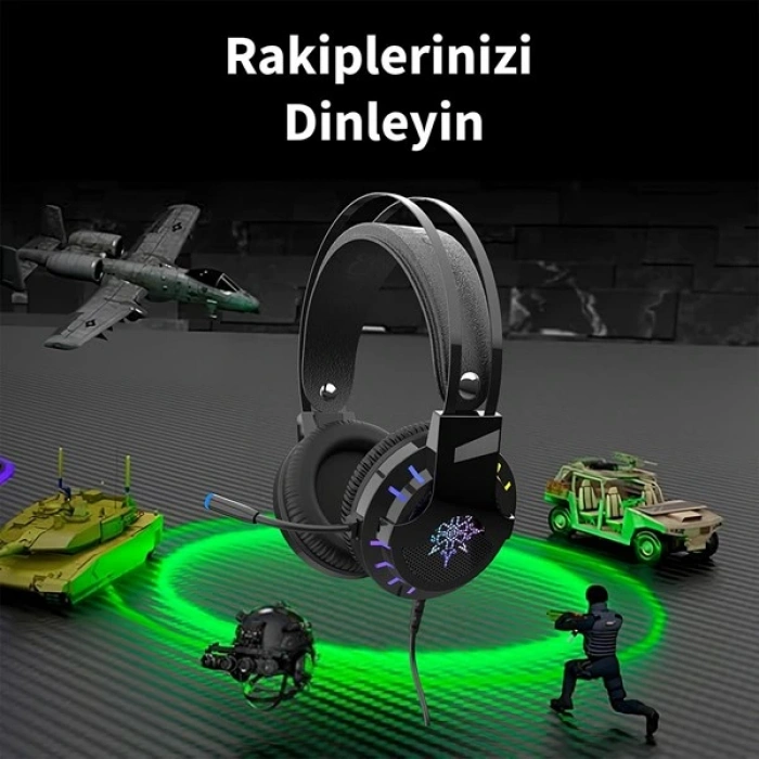 INCA IGK-X10 7.1 Surround RGB Siyah Kulaküstü Mikrofonlu Kulaklık
