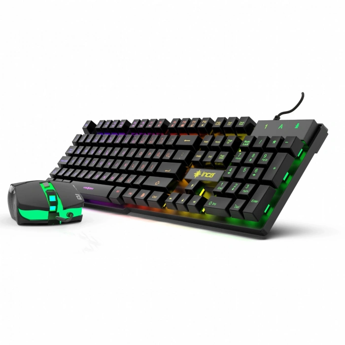 INCA IKG-448 Kablolu USB Q Trk Siyah Gaming Klavye - Mouse Set