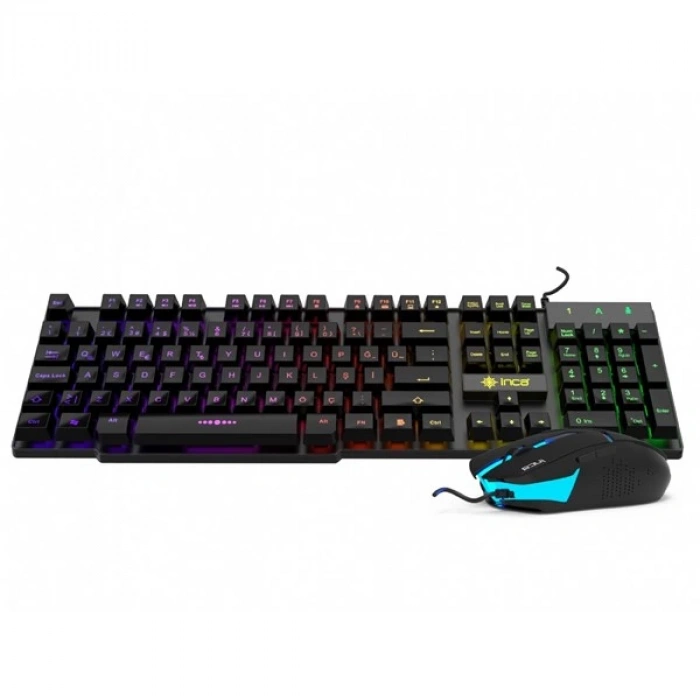 INCA IKG-448 USB Q Trk RGB Led Aydınlatmalı Mekanik Hisli Siyah Gaming Klavye - Mouse Set
