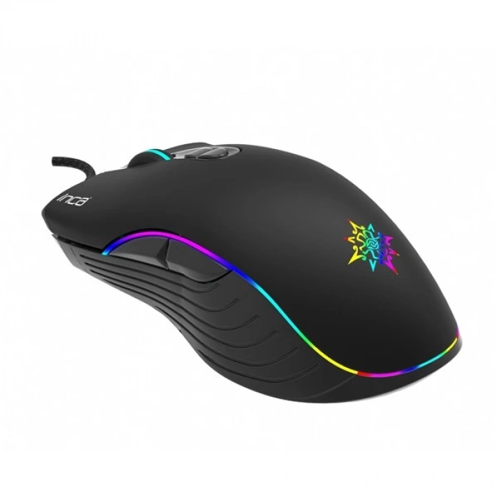 INCA IMG-GT15 USB RGB Led Aydınlatmalı 4800dpi Gaming Optic Siyah Mouse