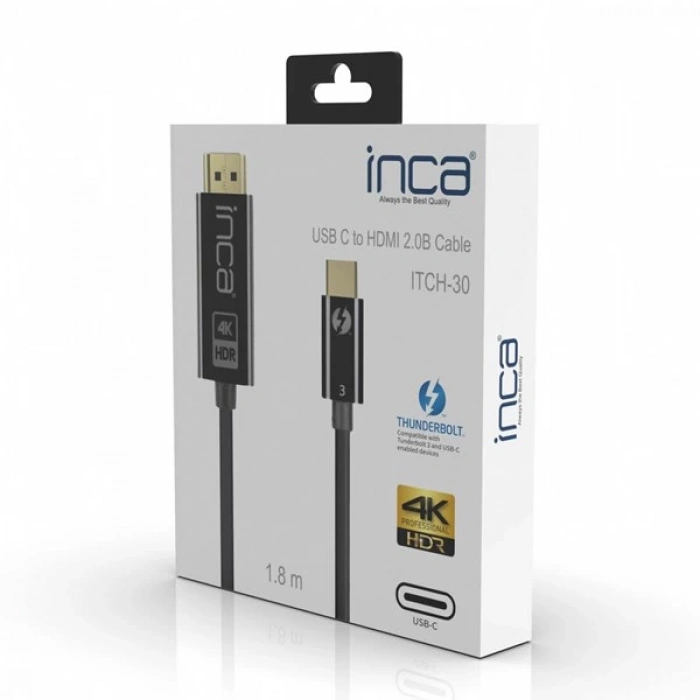 INCA ITCH-30 1.8metre TYPE-C - HDMI Görüntü Kablosu 4K 60Hz