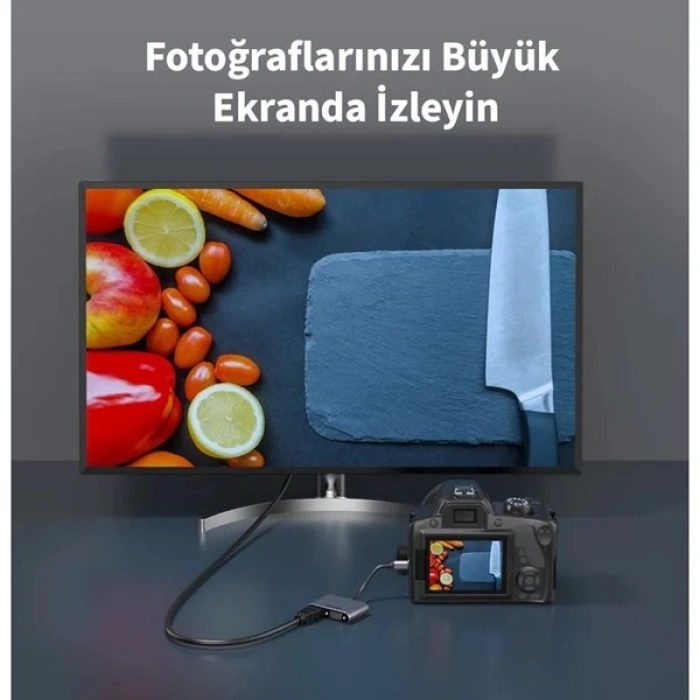 INCA ITPC-06T 0.15metre TYPE-C - HDMI_VGA(D) Görüntü Adaptörü Gümüş 100W