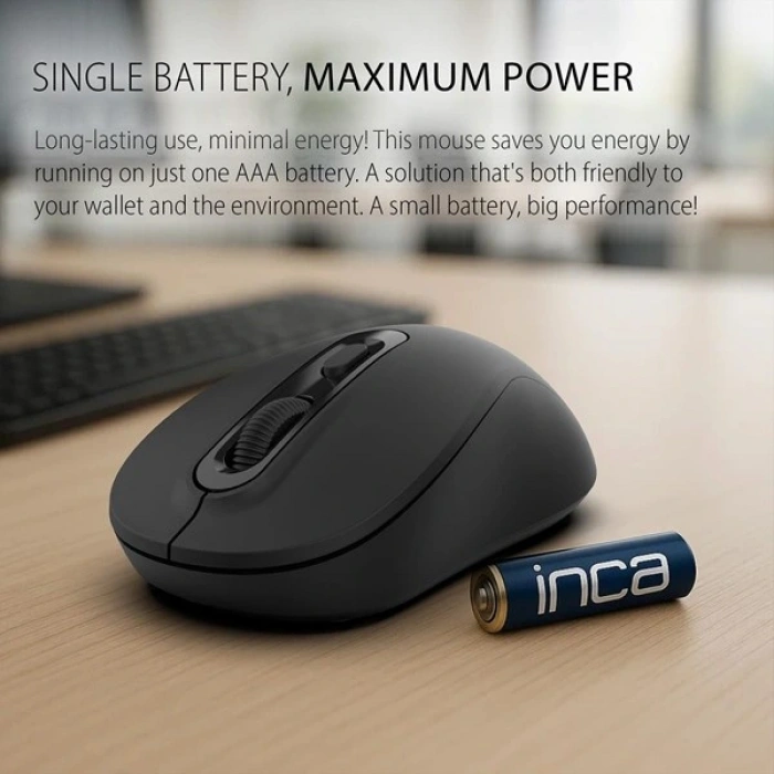 INCA IWM-288T Bluetooth & 2.4G Kablosuz siyah Ergonomic Design Silent 
