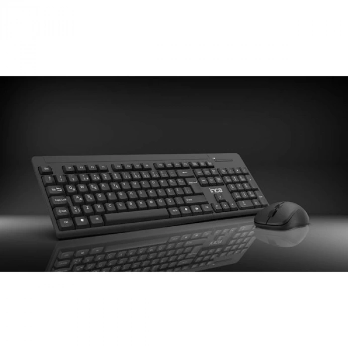 INCA IWS-539T Q Türkçe Kablosuz Multimedya Siyah Klavye+ Mouse