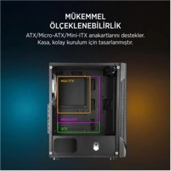 James Donkey Helix H800 4XRBW ATX 550W Gaming Kasa