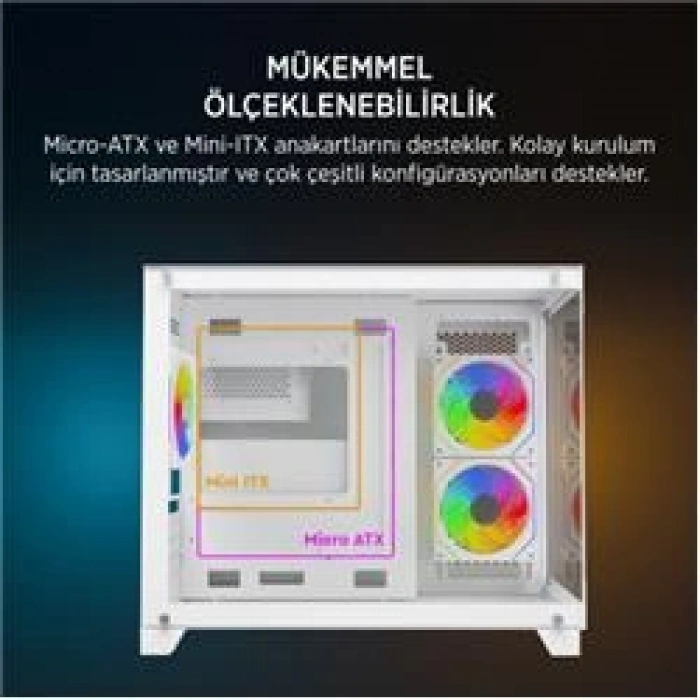 James Donkey Stark S700 650W Beyaz Gaming Kasa