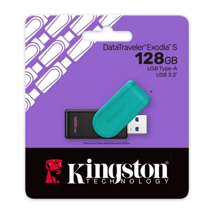 KINGSTON 128GB DATATRAVELER EXODIA S DTXS/128GB USB 3.2 BELLEK