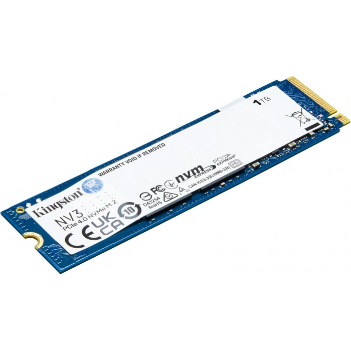 Kingston 1TB NV3 M.2 2280 NVMe SSD | PCIe 4.0 Gen 4x4 | Up to 6000 MB-s | SNV3S-1000G