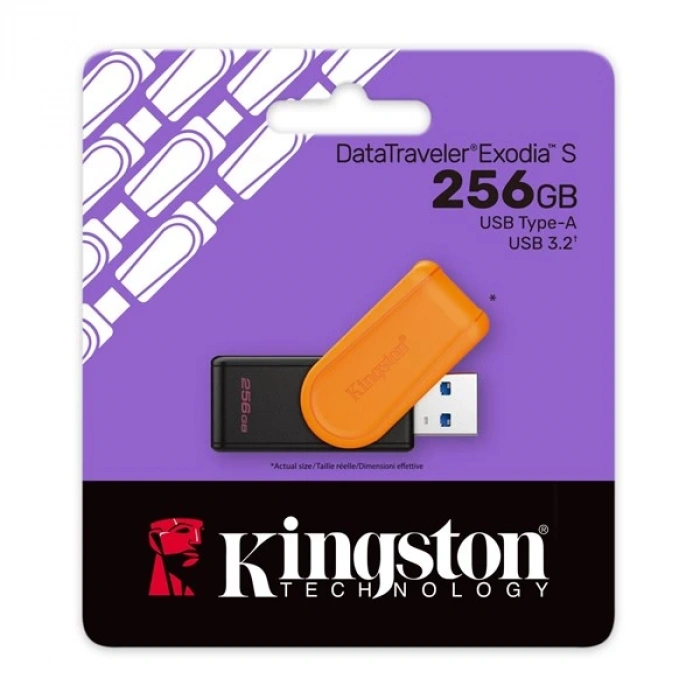 KINGSTON 256GB DATATRAVELER EXODIA S DTXS/256GB USB 3.2 BELLEK