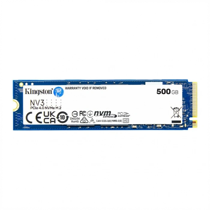 KINGSTON SNV3S/500G, NV3, 500GB, 5000/3000, Gen4, NVME PCIe M.2 2280, SSD