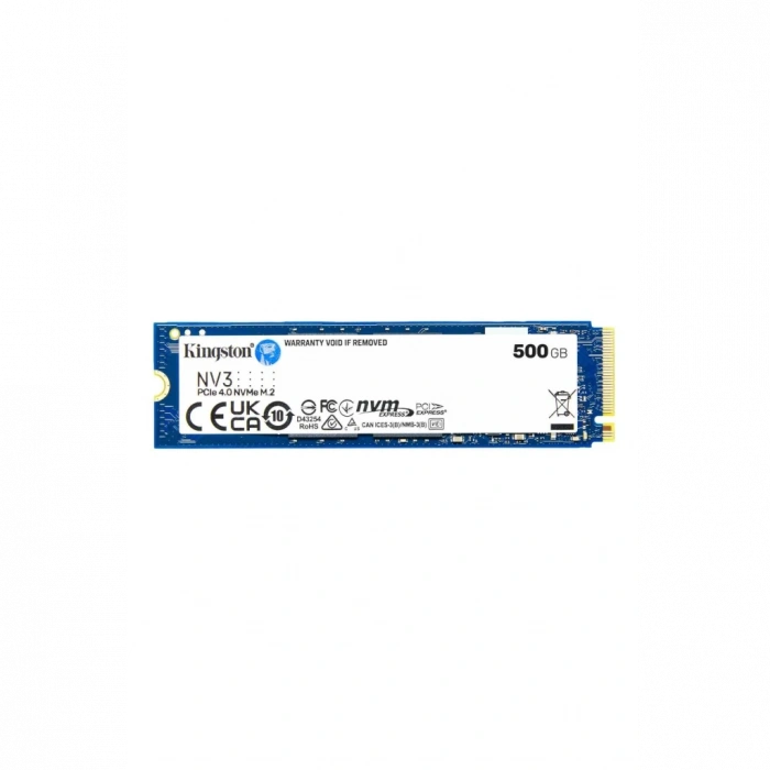 KINGSTON SNV3S/500G, NV3, 500GB, 5000/3000, Gen4, NVME PCIe M.2 2280, SSD