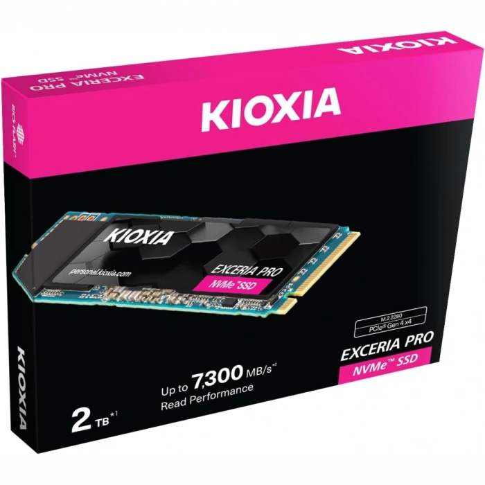 KIOXIA EXCERIA PRO, LSE10Z002TG8, 2TB, 7300/6400, Gen4, NVME PCIe M.2 2280, SSD