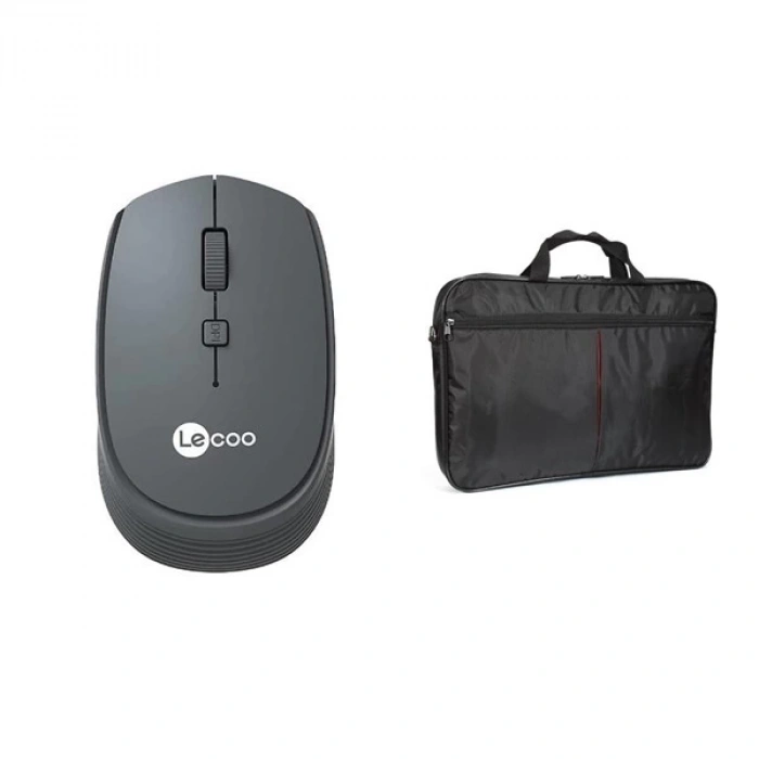 LENOVO LECOO WS202 Kablosuz Mouse - DREXEL 6300 15,6 Siyah Notebook Çantası