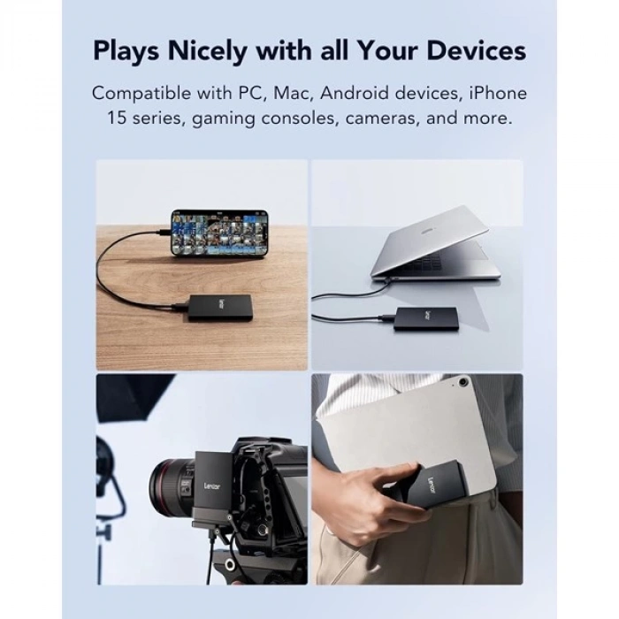 LEXAR 2TB SL500 LSL500X002T-RNBNU USB 3.2 SSD HARİCİ DİSK