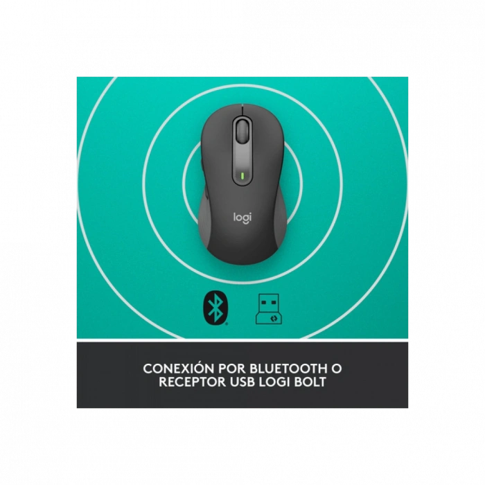 LOGITECH 910-006253, M650 Signature, Siyah, Sağ El, USB Nano 2,4G Kablosuz, 4000dpi, Optik, 5 Tuşlu, 24ay Pil Ömrü, Sessiz Mouse