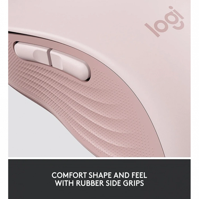 LOGITECH 910-006254, M650 Signature, Rose, Sağ El, USB Nano 2,4G Kablosuz, 4000dpi, Optik, 5 Tuşlu, 24ay Pil Ömrü, Sessiz Mouse