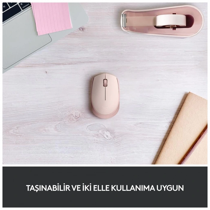 LOGITECH 910-006865, M171 Rose, USB Nano 2,4G Kablosuz, 1000dpi, Optik, 3 Tuşlu, 12ay Pil Ömrü, Mouse