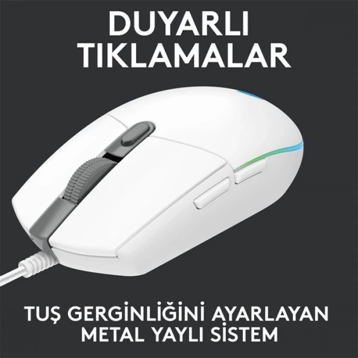 LOGITECH G G102 Lıghtsync Oyuncu Mouse Beyaz 910-005824