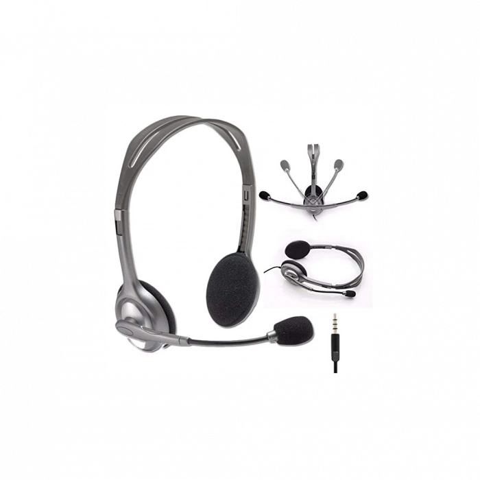 LOGITECH H110, 981-000271, 3,5mm Jac, Çağrı Merkezi, Ofis, Toplantı, Konuşmacı Tipi, Microfonlu Kulaklık