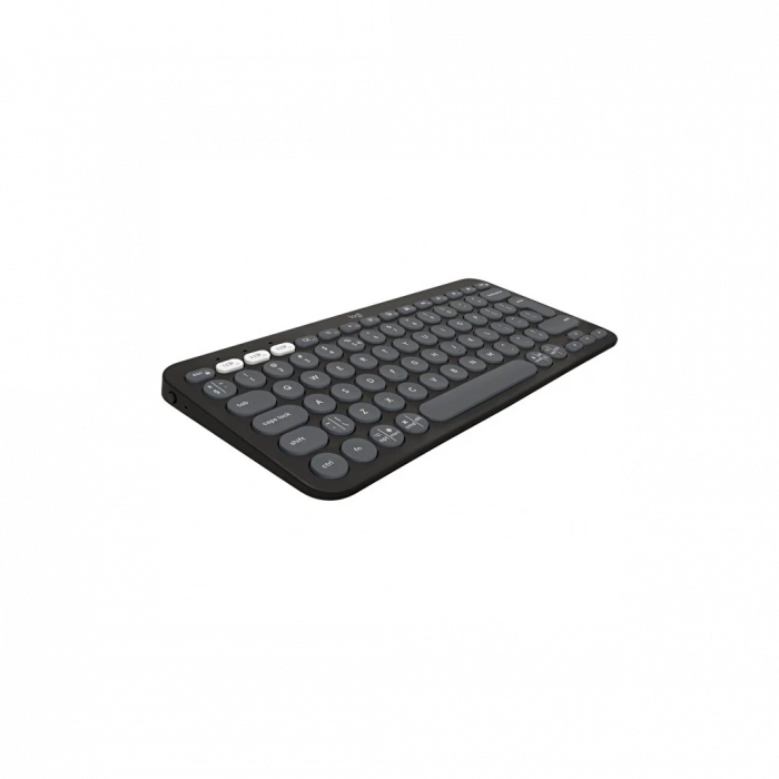 LOGITECH K380S, Pebble Keys 2,  Siyah, 920-011859, Bluetooth, Türkçe, Q, Multimedya, Mini Klavye