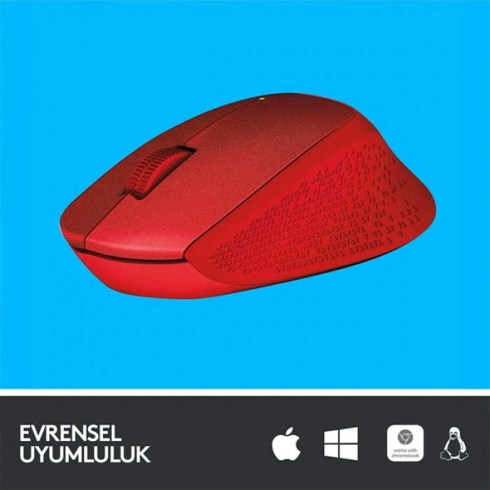 LOGITECH M330 Kablosuz Sessiz Kırmızı Mouse (910-004911)