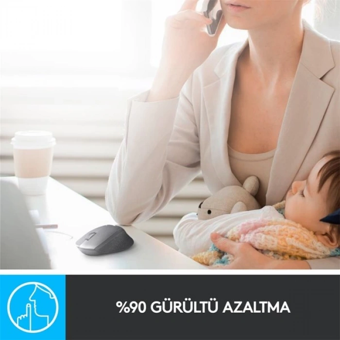 Logıtech M330 Sessiz Kablosuz Mouse-Kırmızı 910-004911