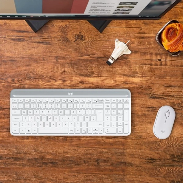 LOGITECH MK470 Kablosuz Q Trk Beyaz Multimedya Klavye - Mouse Set 920-009436