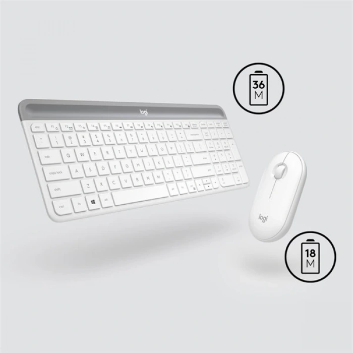 LOGITECH MK470 Kablosuz Q Trk Beyaz Multimedya Klavye - Mouse Set 920-009436