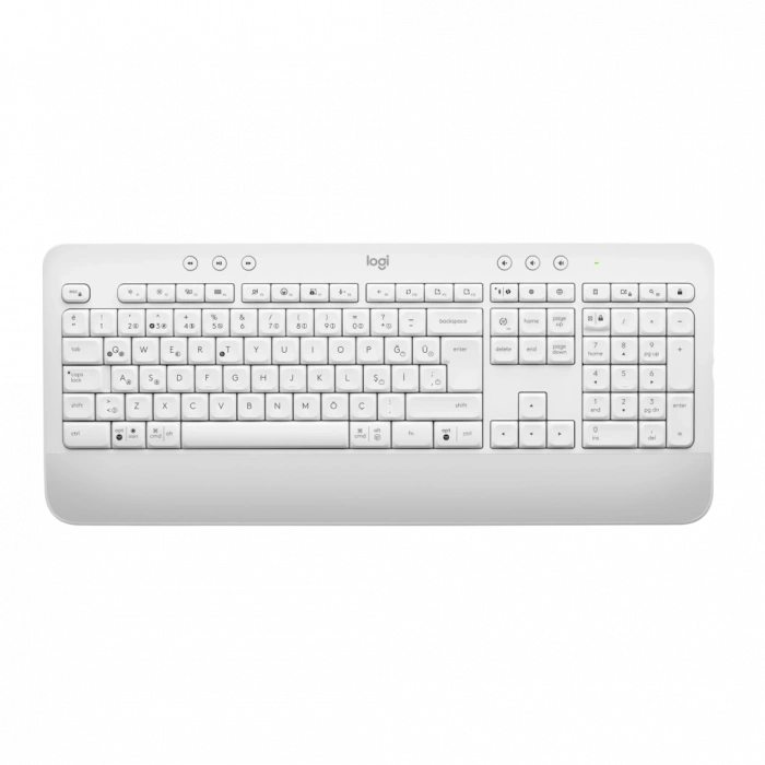 LOGITECH SIGNATURE K650, 920-010973, Beyaz, Bluetooth, Türkçe Q, Multimedya, Sıvı Temasına Dayanıklı, Klavye