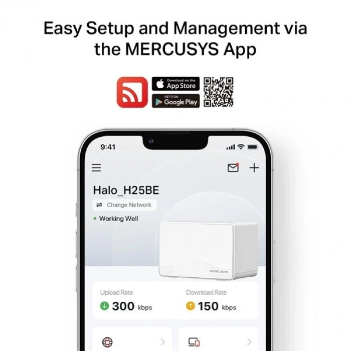 MERCYSYS HALO H25BE (2-pack) WIFI7 BE3600 DUAL BAND ROUTER 2-li paket