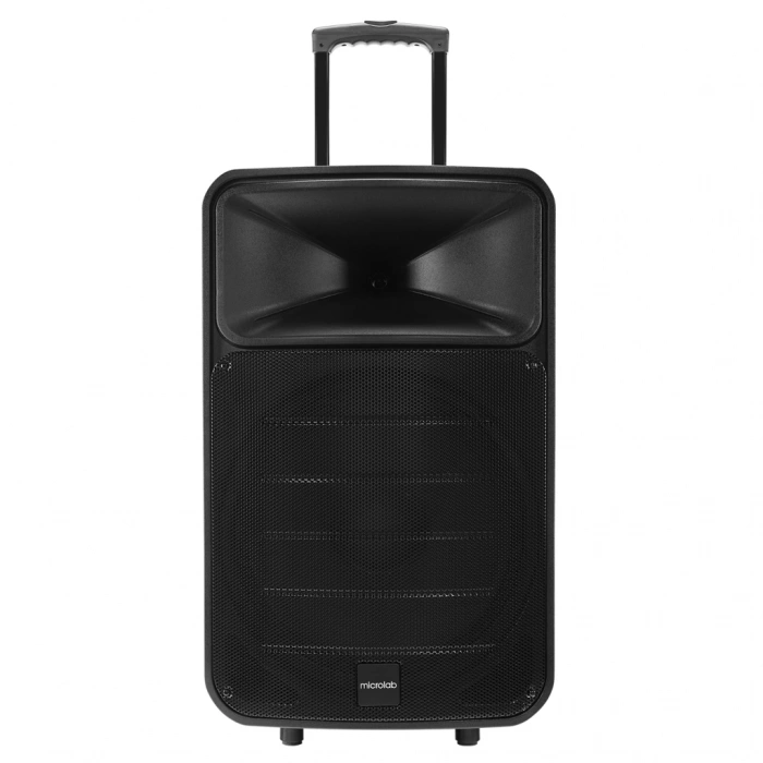 MICROLAB M63, 120W, Taşınabilir, BT/USB/AUX/TF/TWS, RGB Işıklı, Batarya, 2adet UHF Mikrofon, Karaoke/Parti, Bluetooth Speaker,