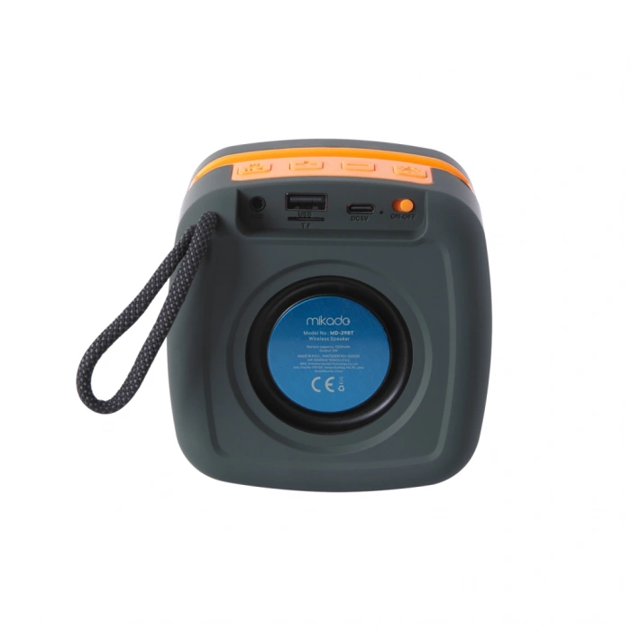 MIKADO MD-29BT ANKA, 5W, Taşınabilir, USB/AUX/BT/TF/TWS, RGB Işıklı, 1200mAh, Bluetooth Speaker