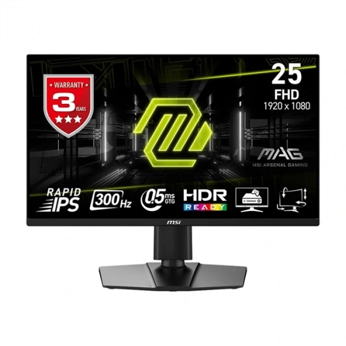 MSI 24.5 RAPID IPS MAG 255PFX 0.5MS 300HZ HDMI-DP PIVOT GAMING MONİTÖR 1920X1080