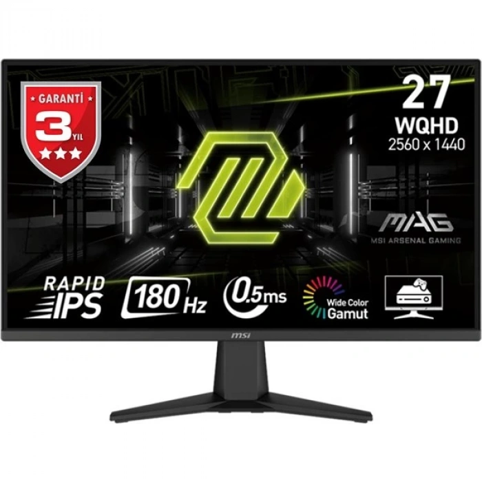 MSI 27 FLAT IPS MAG 275QF 1MS 180HZ HDMI-DP GAMING MONİTÖR 2560X1440