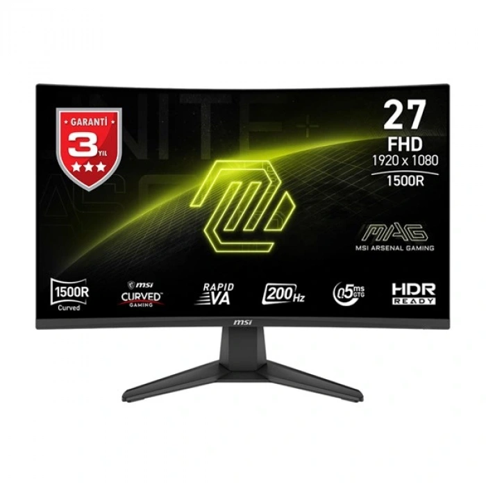 MSI 27 RAPID VA MAG 276CF E20 0.5MS 200HZ HDMI-DP KAVISLI GAMING MONİTÖR