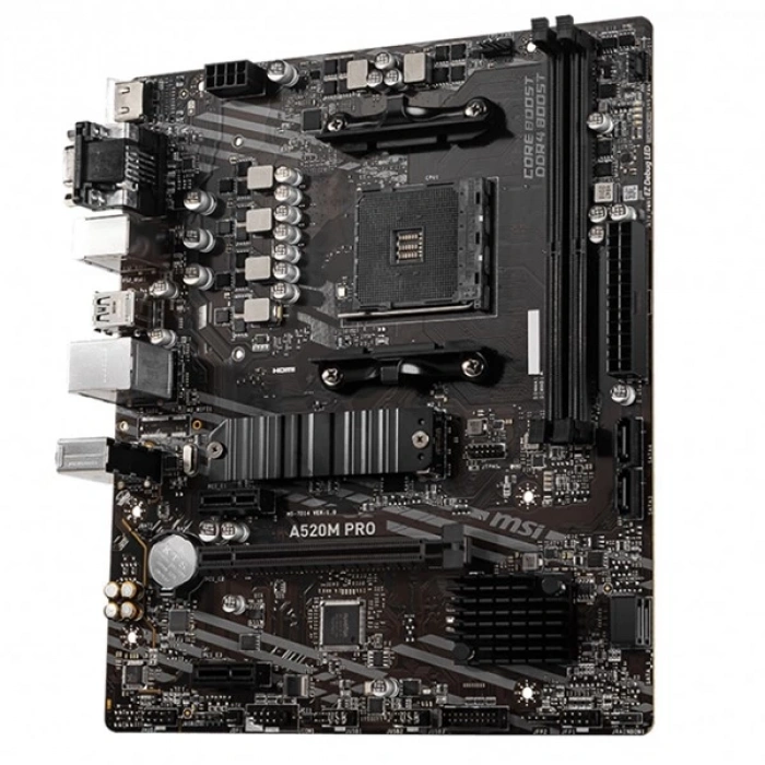 MSI A520M PRO DDR4 M2 PCIe NVME HDMI DP PCIe 16X v3.0 AM4 mATX