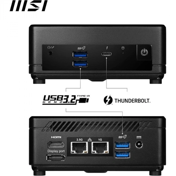 MSI CUBI 5 12M-406BEU CORE i5 1235U-16GB RAM-1TB NVME-FDOS MINI PC