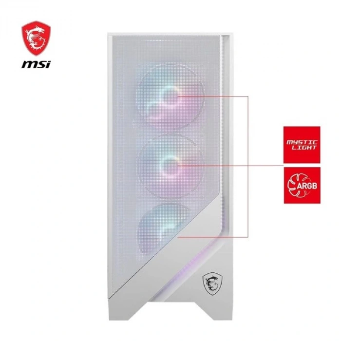 MSI MAG FORCE 320R AIRFLOW WHITE GAMING MID-TOWER PC KASASI BEYAZ