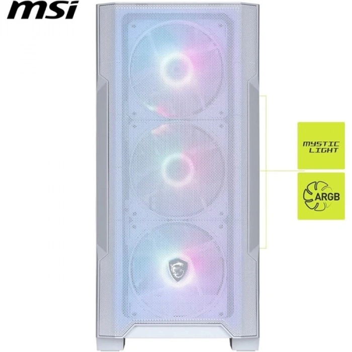 MSI MAG FORCE M100R WHITE GAMING MICRO-TOWER PC KASASI BEYAZ