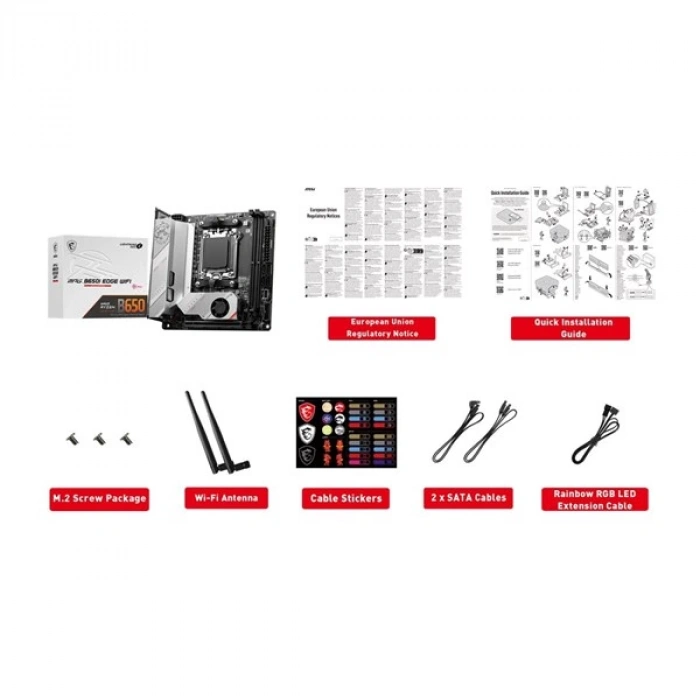 MSI MPG B650I EDGE WIFI-6E DDR5 HDMI-DP PCIE 4.0 AM5 mITX